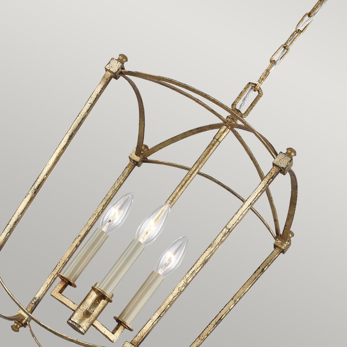 Quintiesse Thayer 3 Light Pendant - Antique Gild