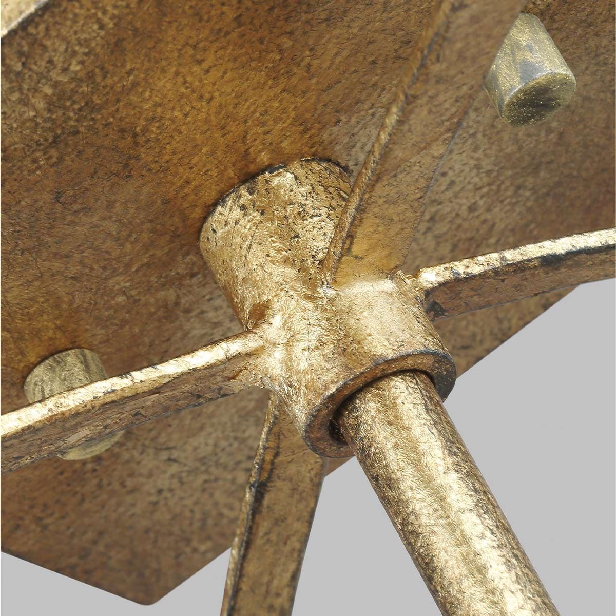Quintiesse Thayer 4 Light Semi-Flush Fitting - Antique Gild