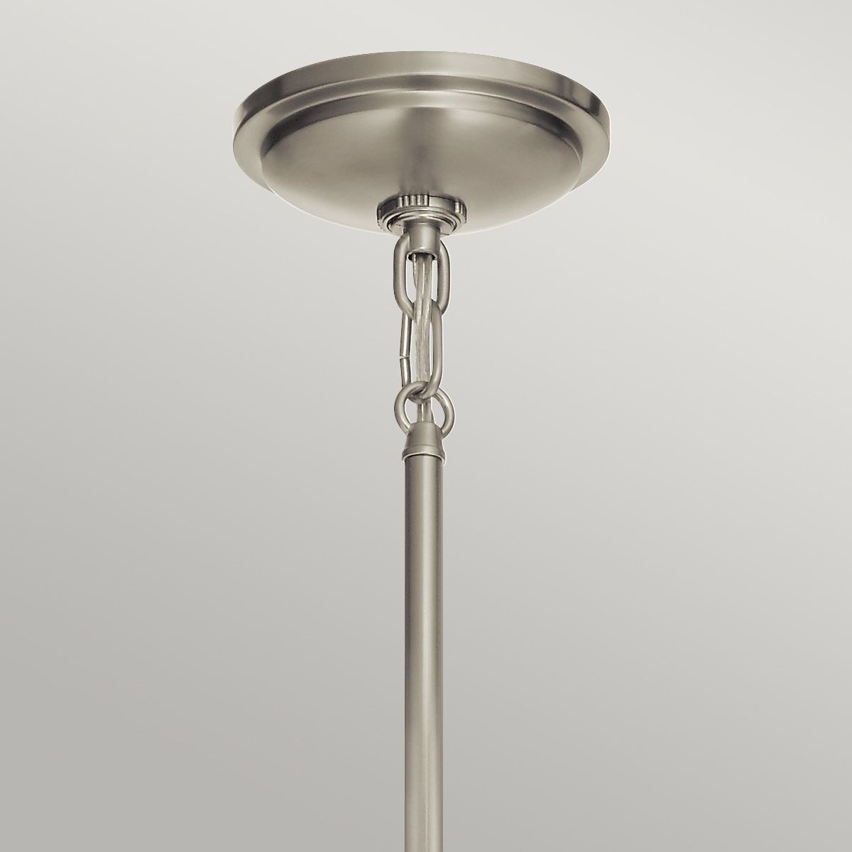 Quintiesse Tollis Single Mini Pendant - Brushed Nickel & White