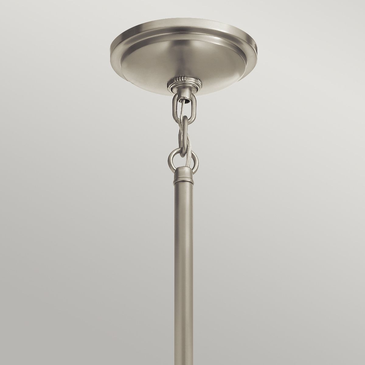 Quintiesse Tollis Single Pendant - Brushed Nickel & White