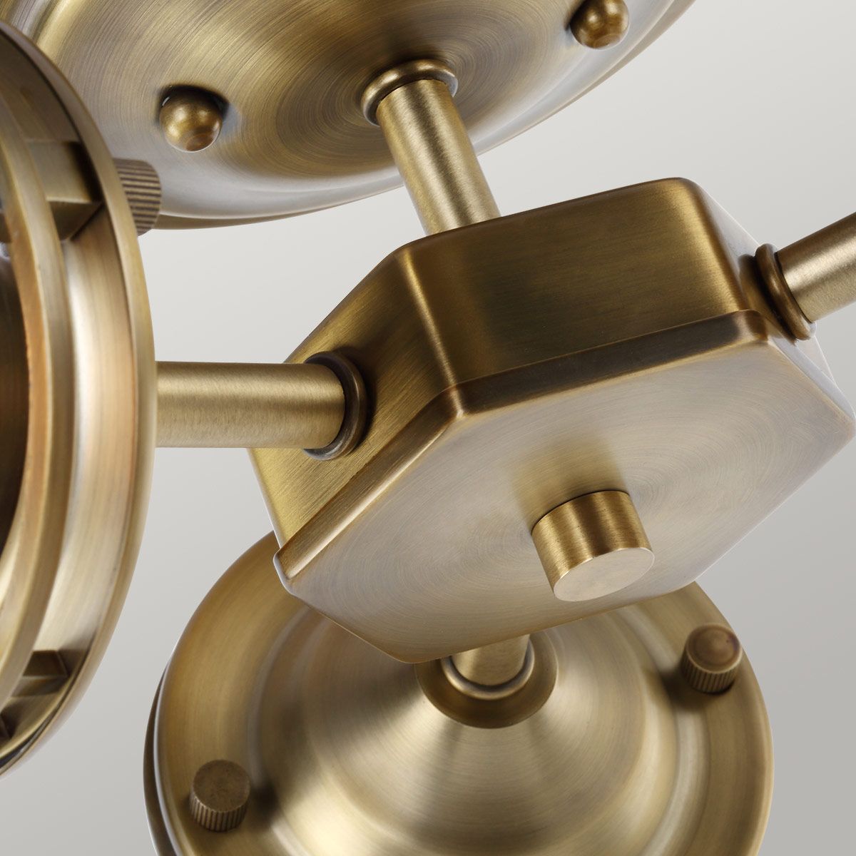 Quintiesse Urban Restoration 3 Light Bathroom Semi-Flush Fitting - Dark Antique Brass
