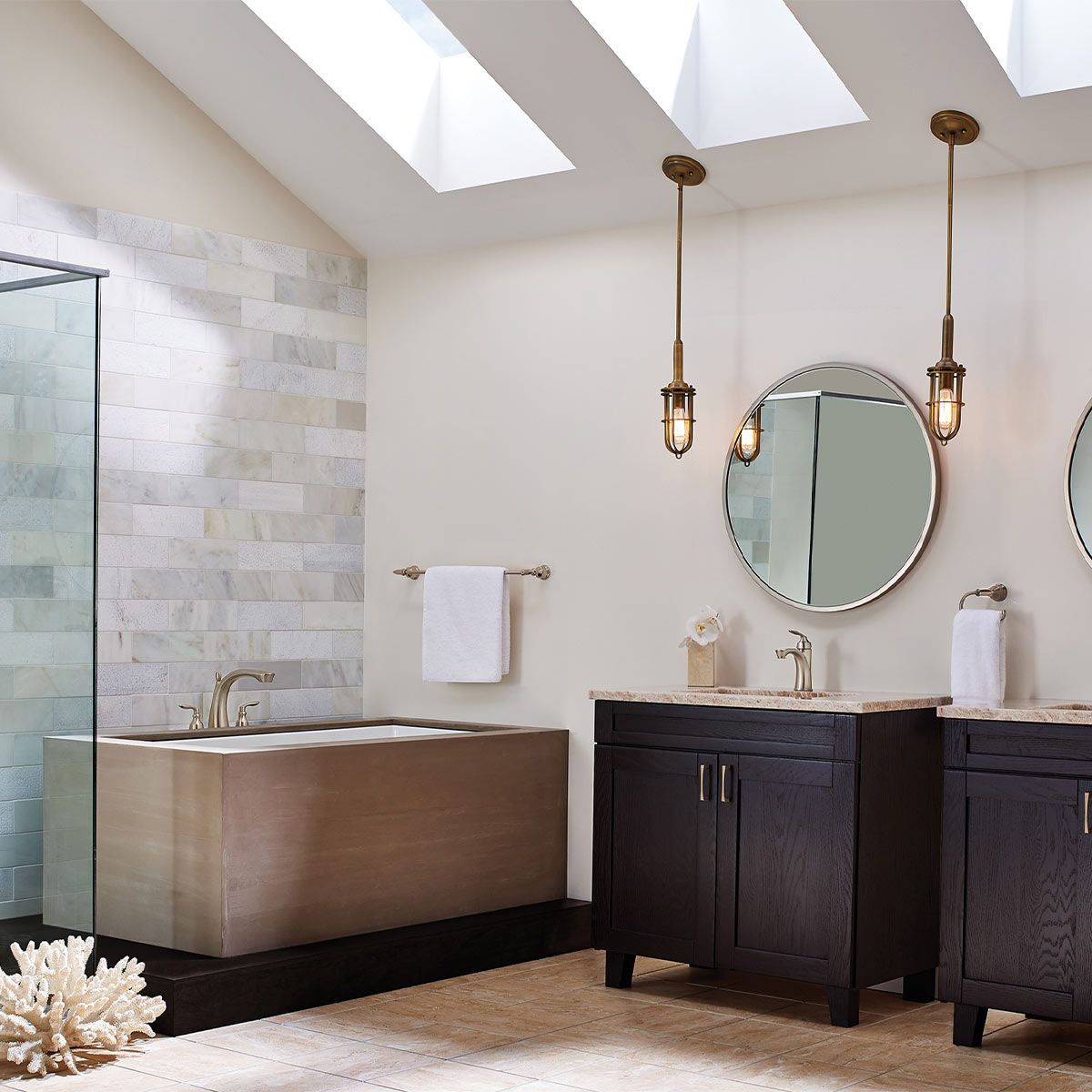 Quintiesse Urban Restoration Single Bathroom Pendant - Dark Antique Brass