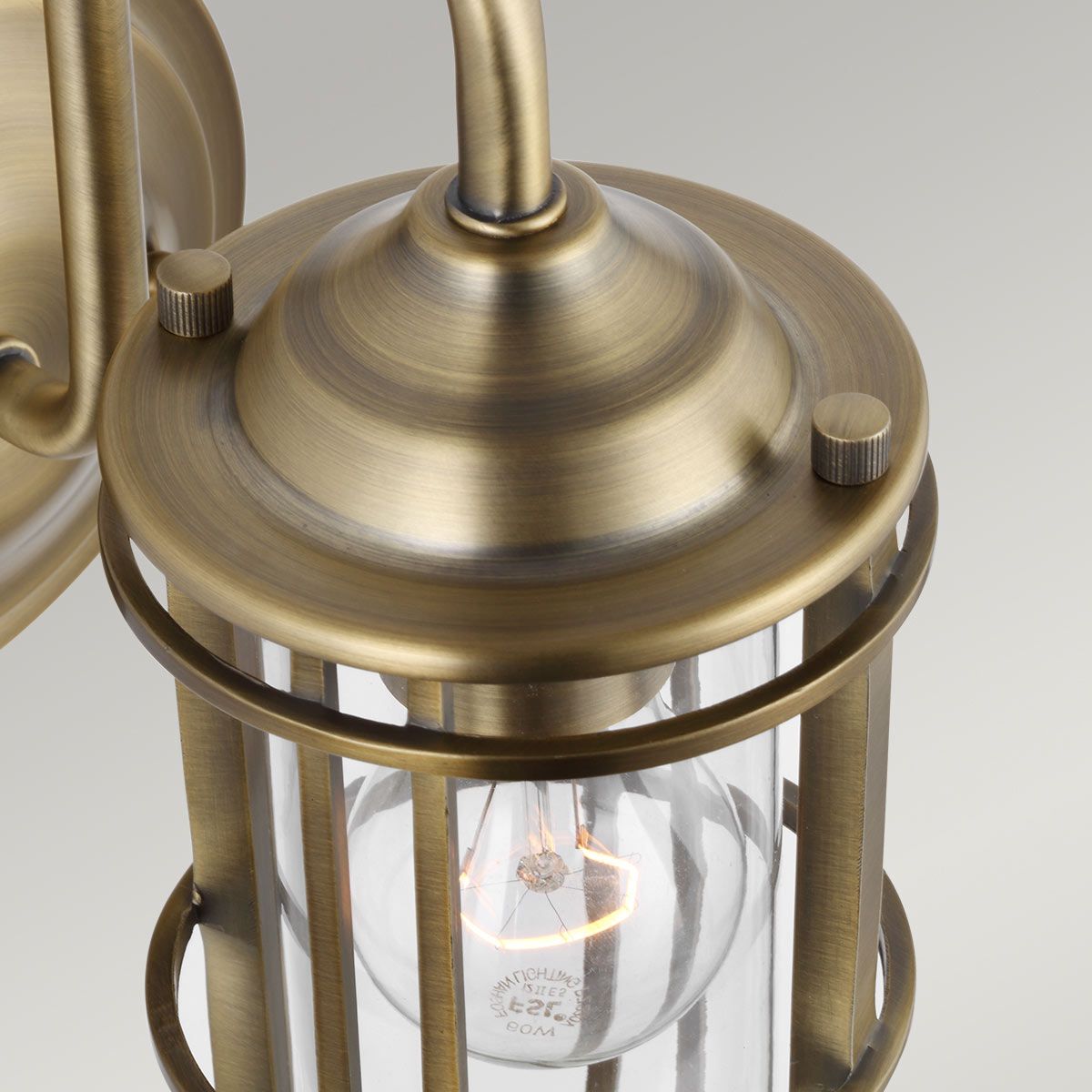 Quintiesse Urban Restoration Single Bathroom Wall Light - Dark Antique Brass