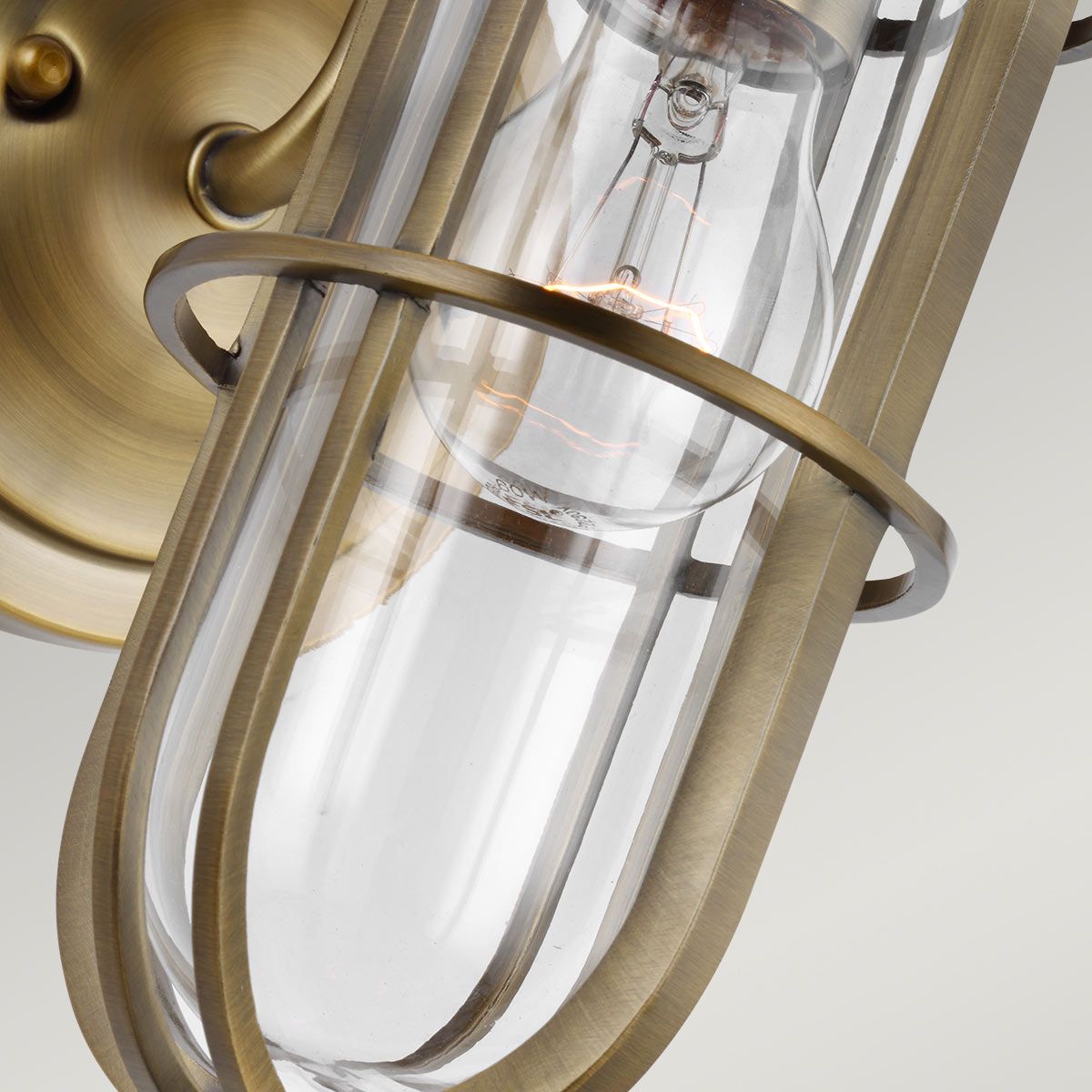 Quintiesse Urban Restoration Single Bathroom Wall Light - Dark Antique Brass