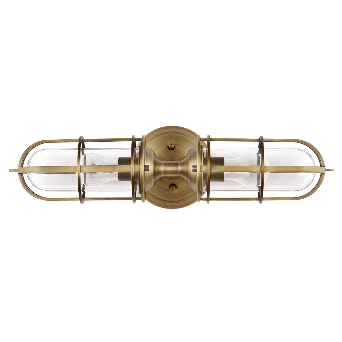 Quintiesse Urban Restoration 2 Light Bathroom Wall Light - Dark Antique Brass