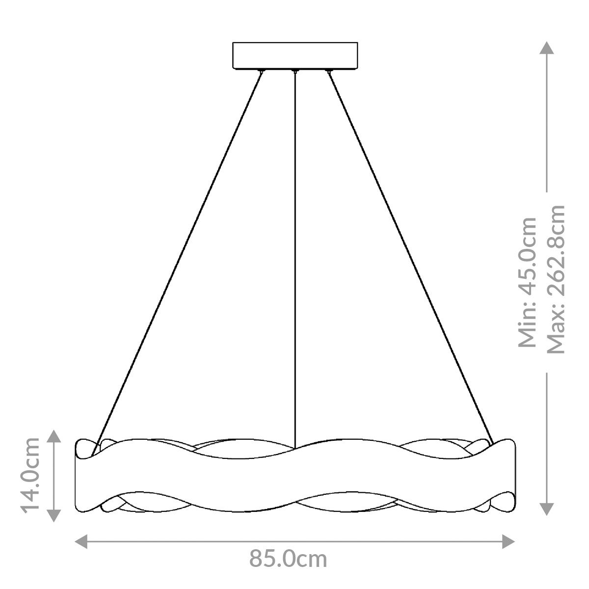 Quintiesse Vaughan Chandelier Large - Bronze & Gold