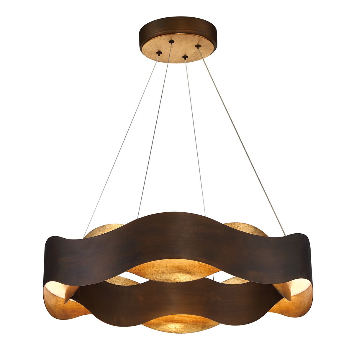 Quintiesse Vaughan Chandelier Medium - Bronze & Gold