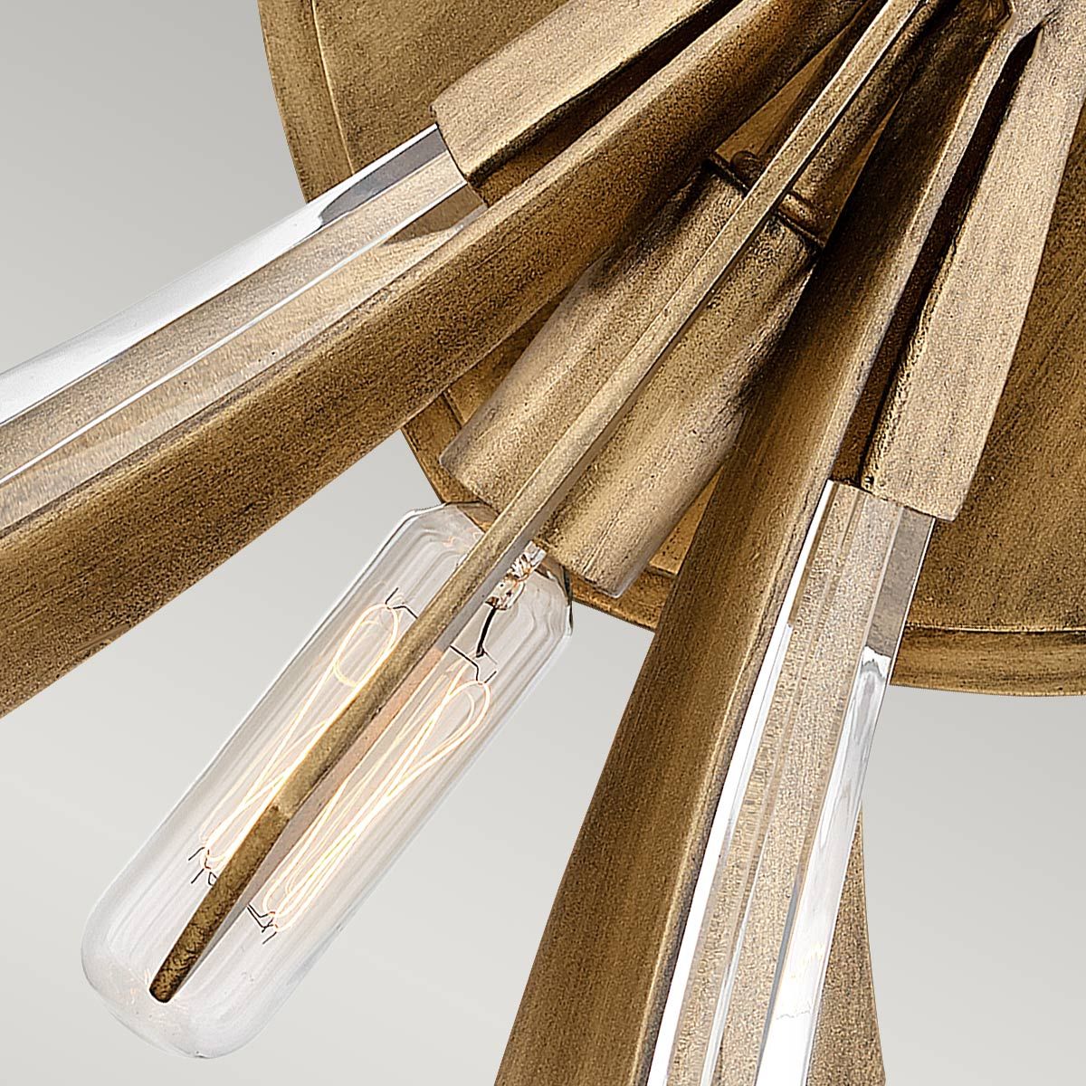 Quintiesse Vida 2 Light Wall Light - Burnished Gold