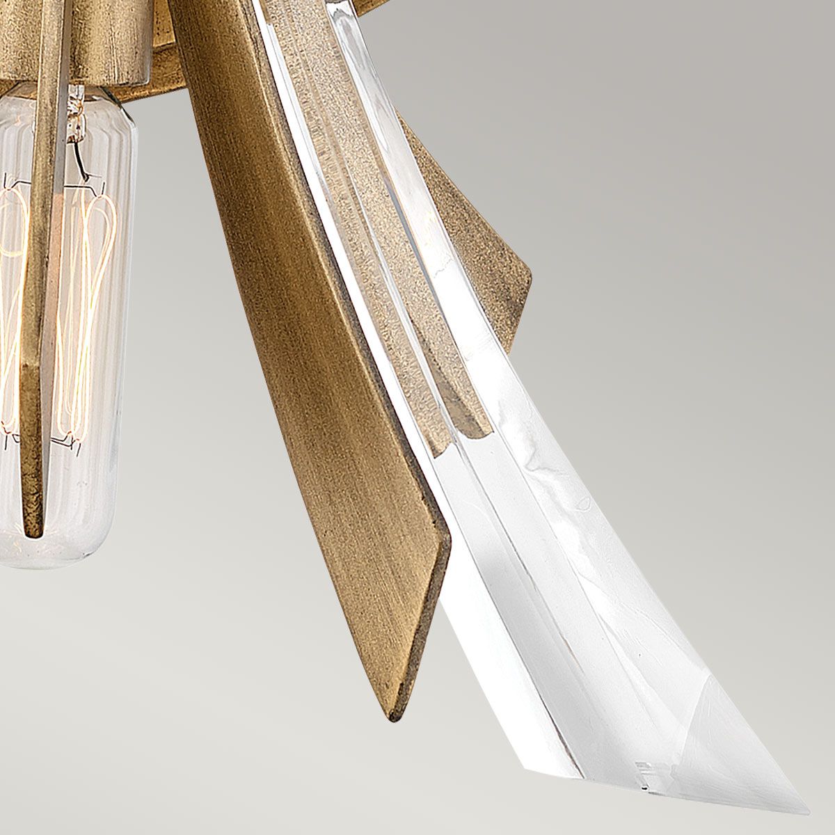 Quintiesse Vida 2 Light Wall Light - Burnished Gold