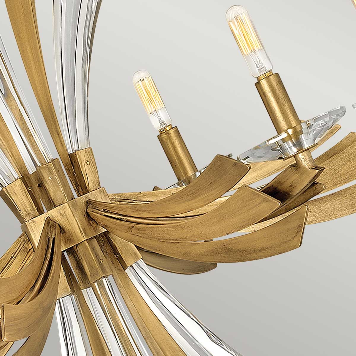 Quintiesse Vida 6 Light Chandelier - Burnished Gold