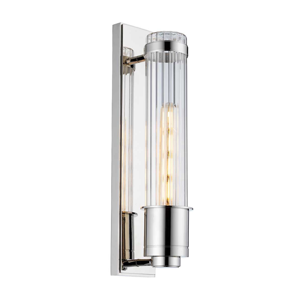 Quintiesse Wellington Single Bathroom Wall Light - Polished Chrome