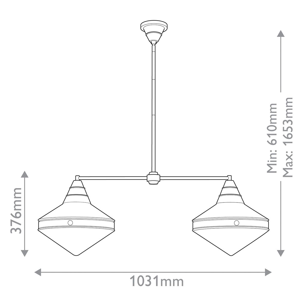 Quintiesse Willard 2 Light Linear Pendant - Vintage Brass