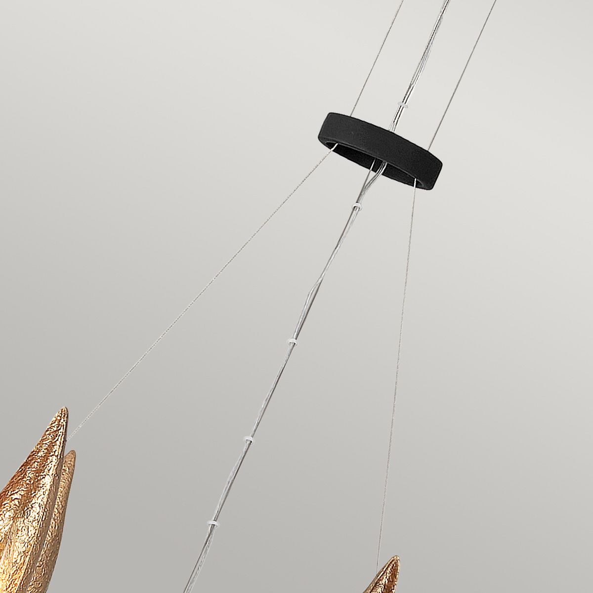 Quintiesse Willow 18 Light Chandelier - Carbon Black with Deluxe Gold