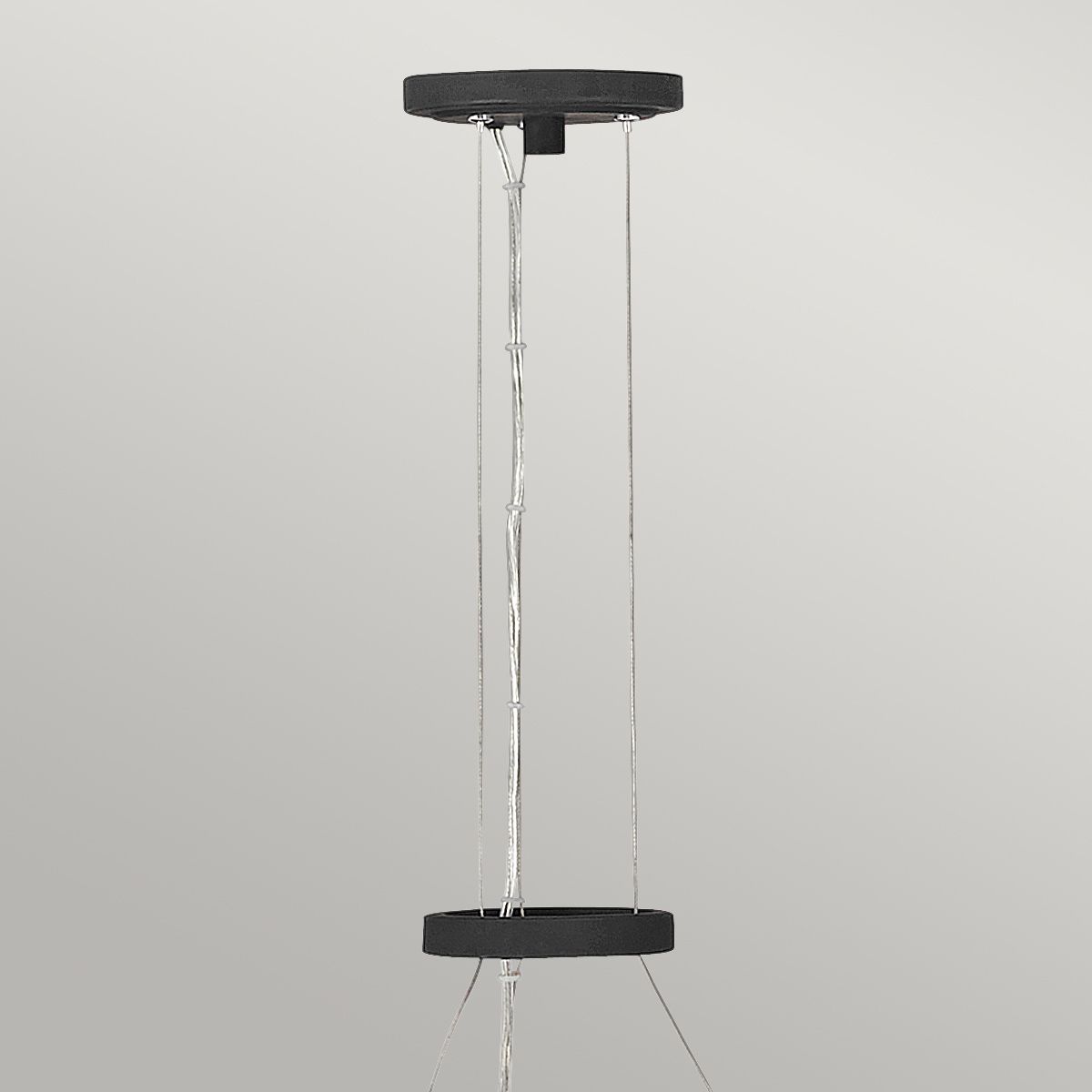 Quintiesse Willow 6 Light Chandelier - Carbon Black with Deluxe Gold