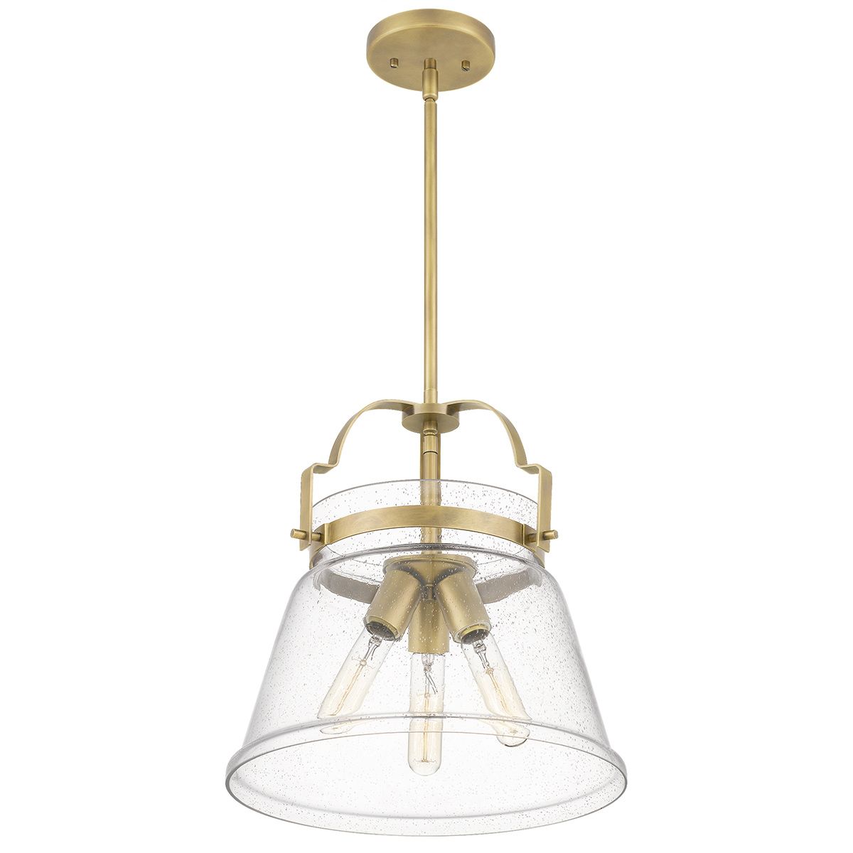 Quintiesse Wimberley 3 Light Pendant  - Weathered Brass
