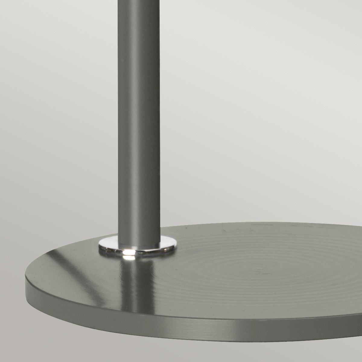 Elstead Quinto Single Table Lamp - Dark Grey & Polished Nickel