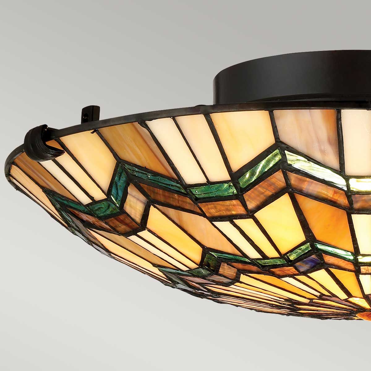 Quoizel Alcott 2 Light Flush Fitting - Valiant Bronze