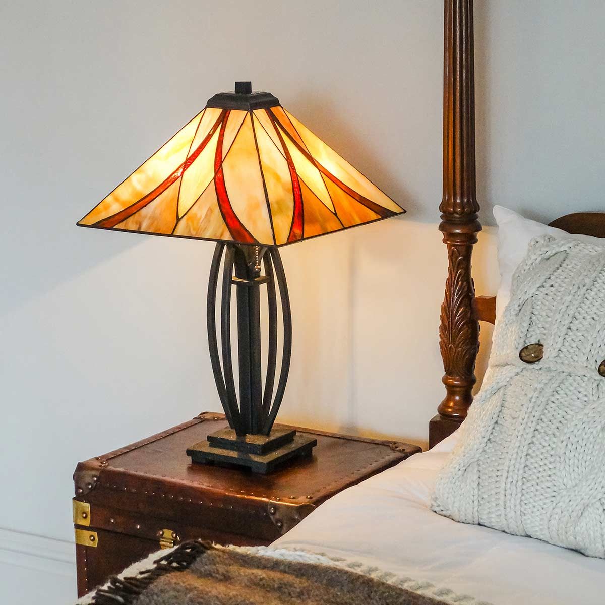 Quoizel Asheville 2 Light Table Lamp - Valiant Bronze