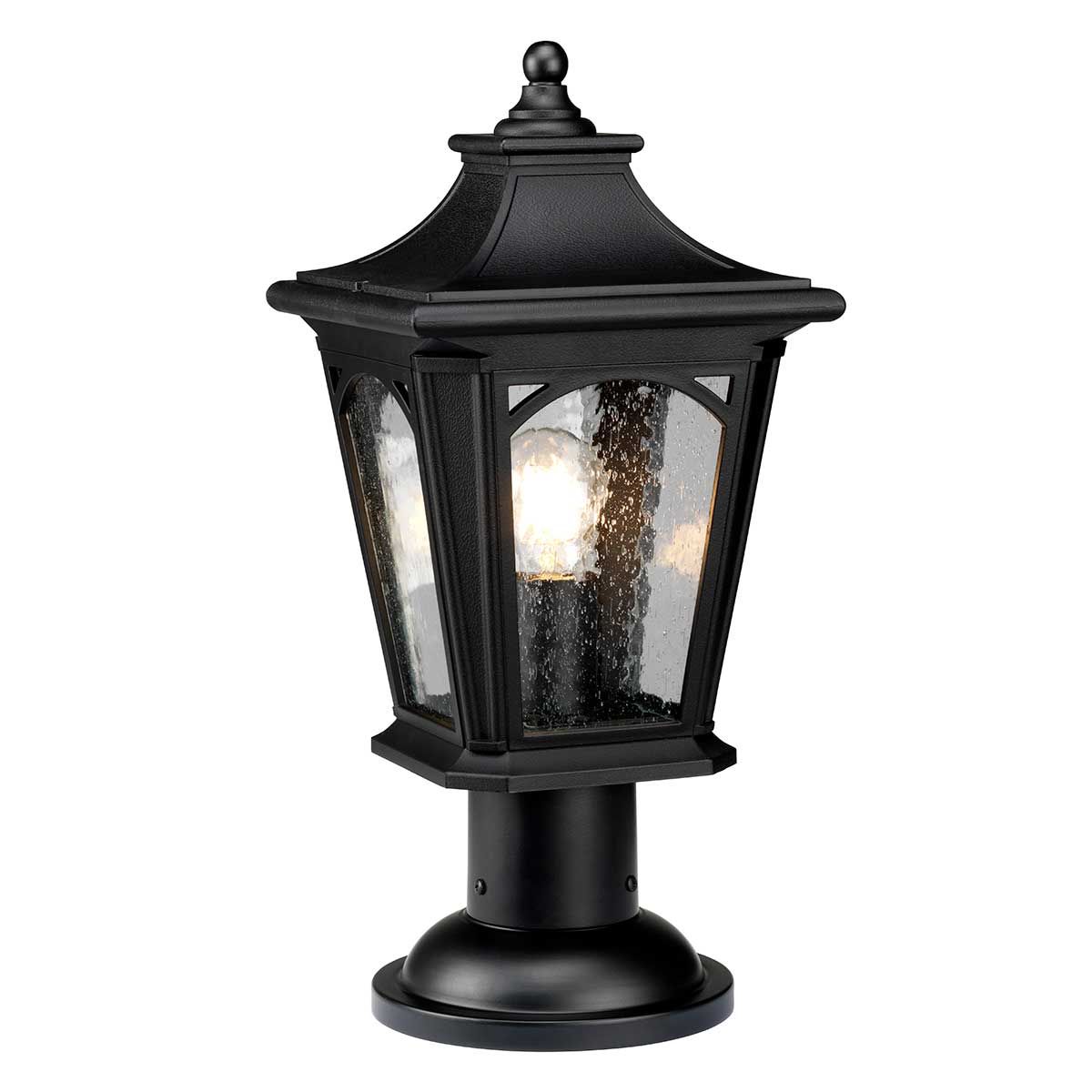 Quoizel Bedford Single Medium Pedestal Lantern - Mystic Black