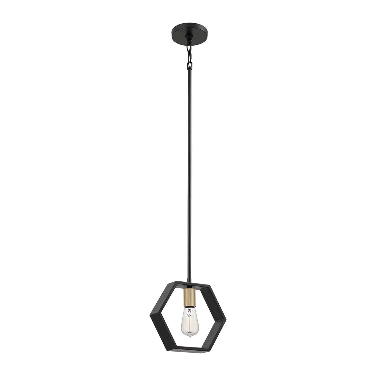 Quoizel Bismarck Single Mini Pendant - Earth Black
