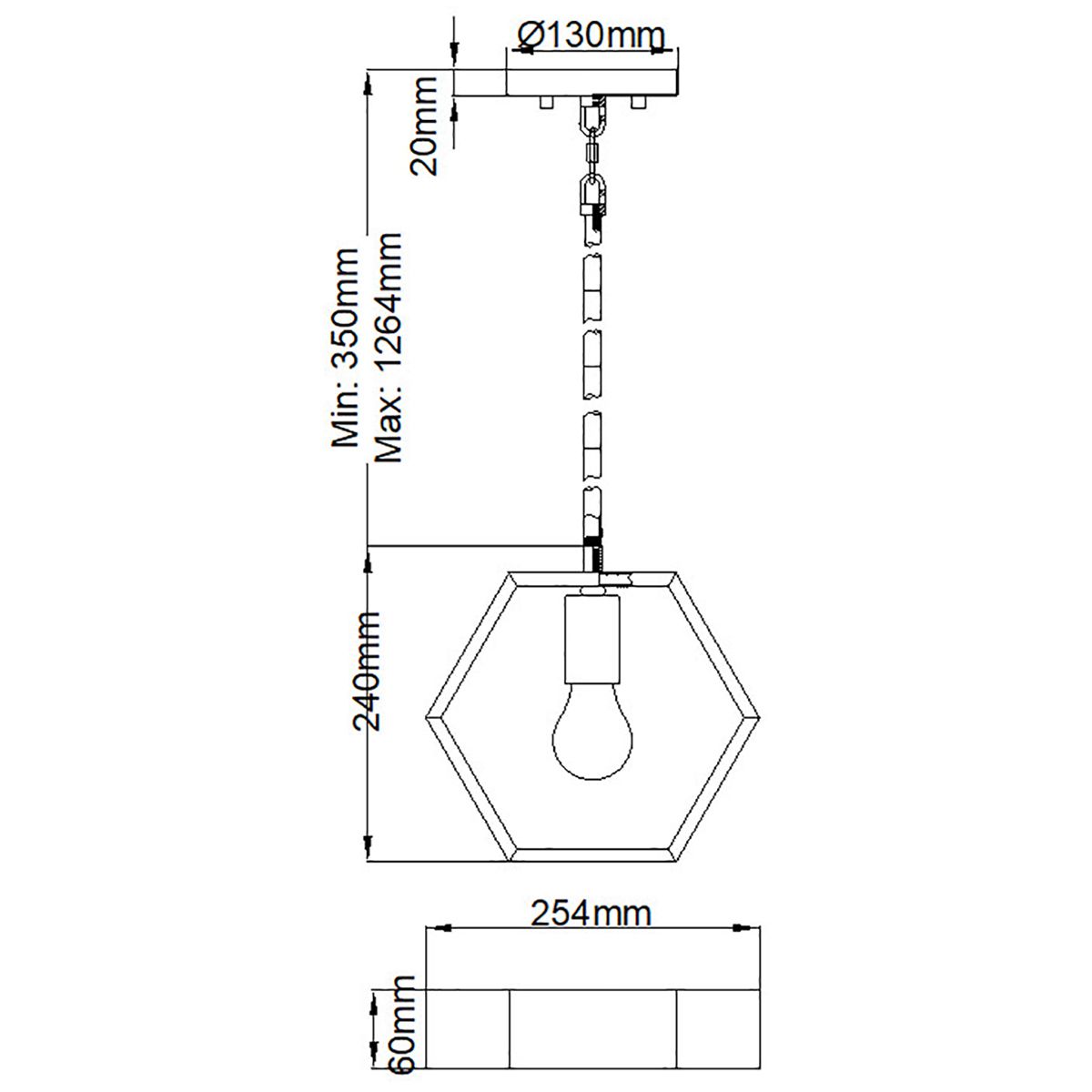 Quoizel Bismarck Single Mini Pendant - Earth Black