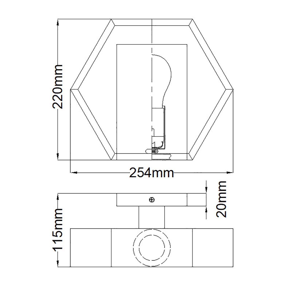 Quoizel Bismarck Single Wall Light - Earth Black