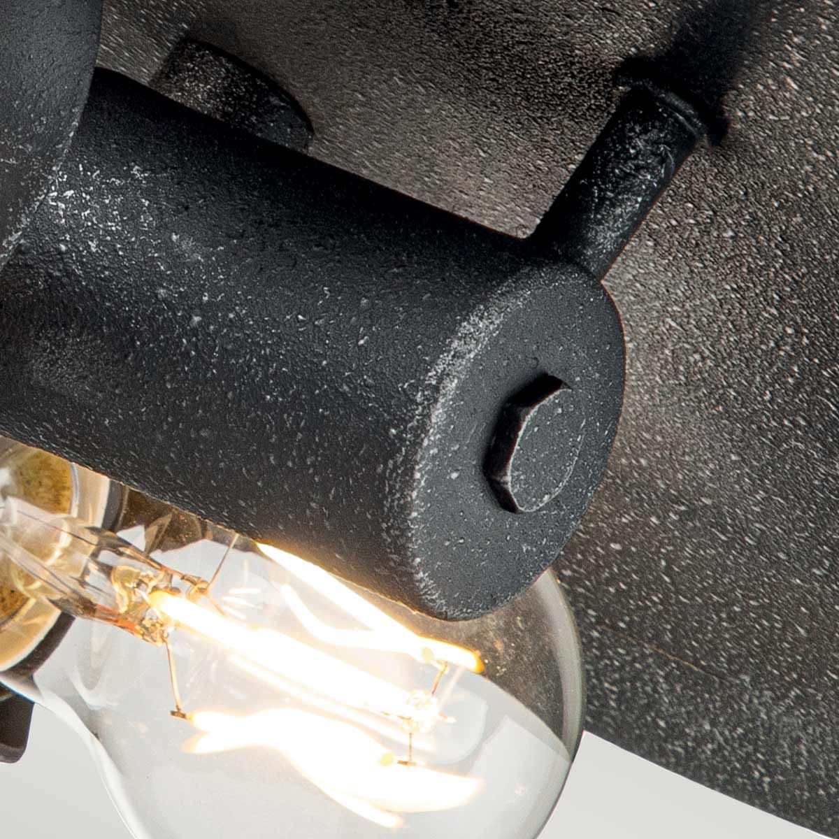 Quoizel Bradbury 2 Light Flush Fitting - Grey Ash