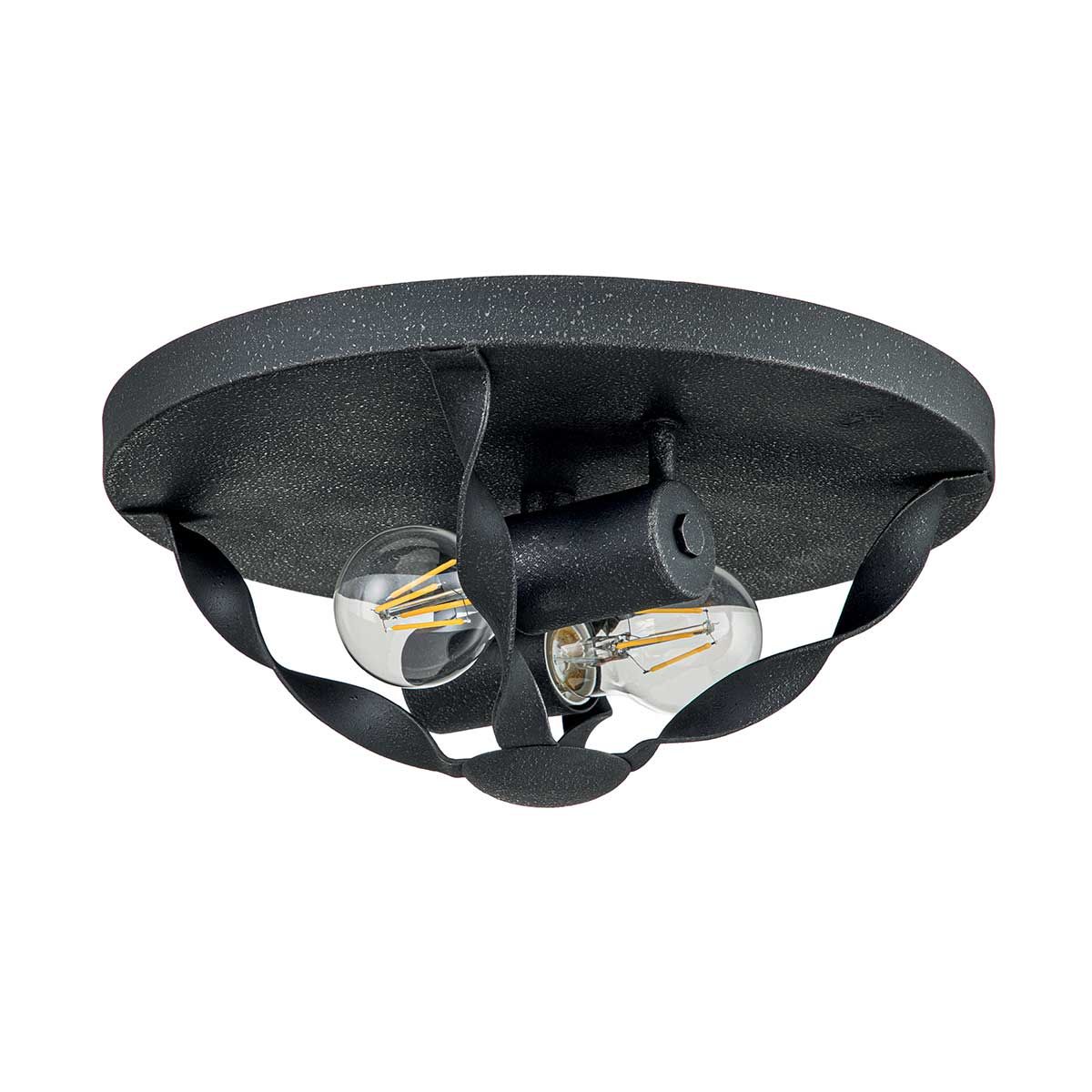 Quoizel Bradbury 2 Light Flush Fitting - Grey Ash