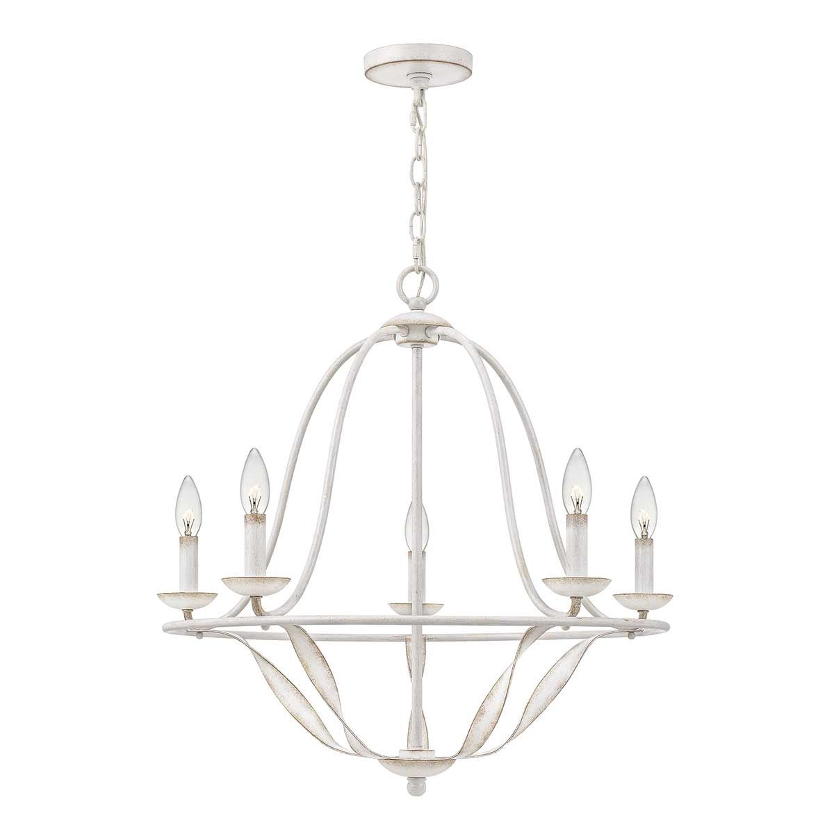 Quoizel Bradbury 5 Light Chandelier - Antique White