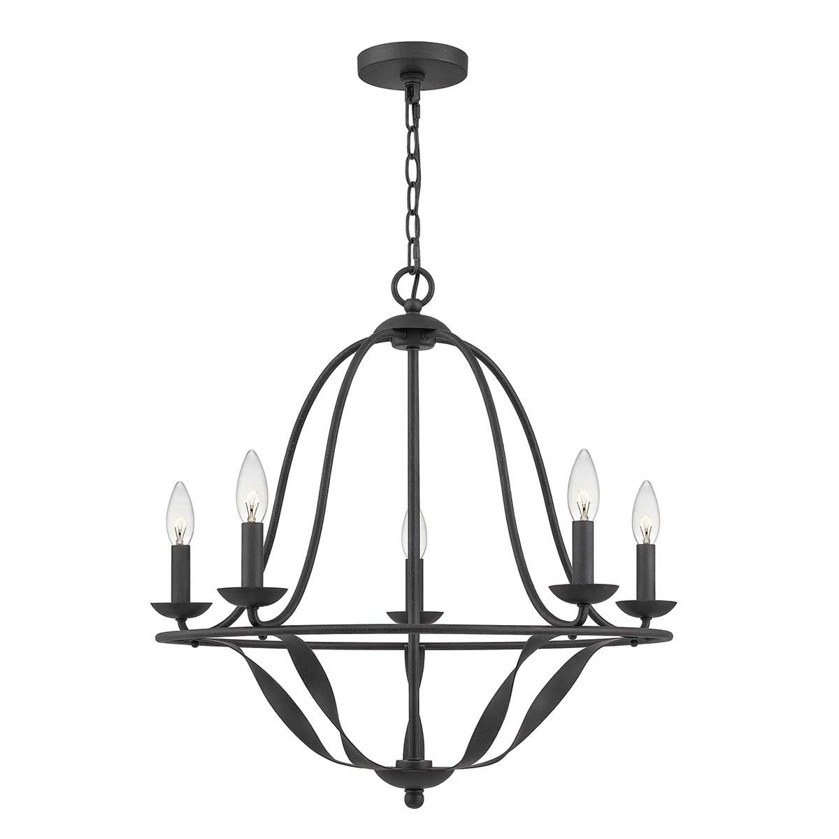Quoizel Bradbury 5 Light Chandeliert - Grey Ash