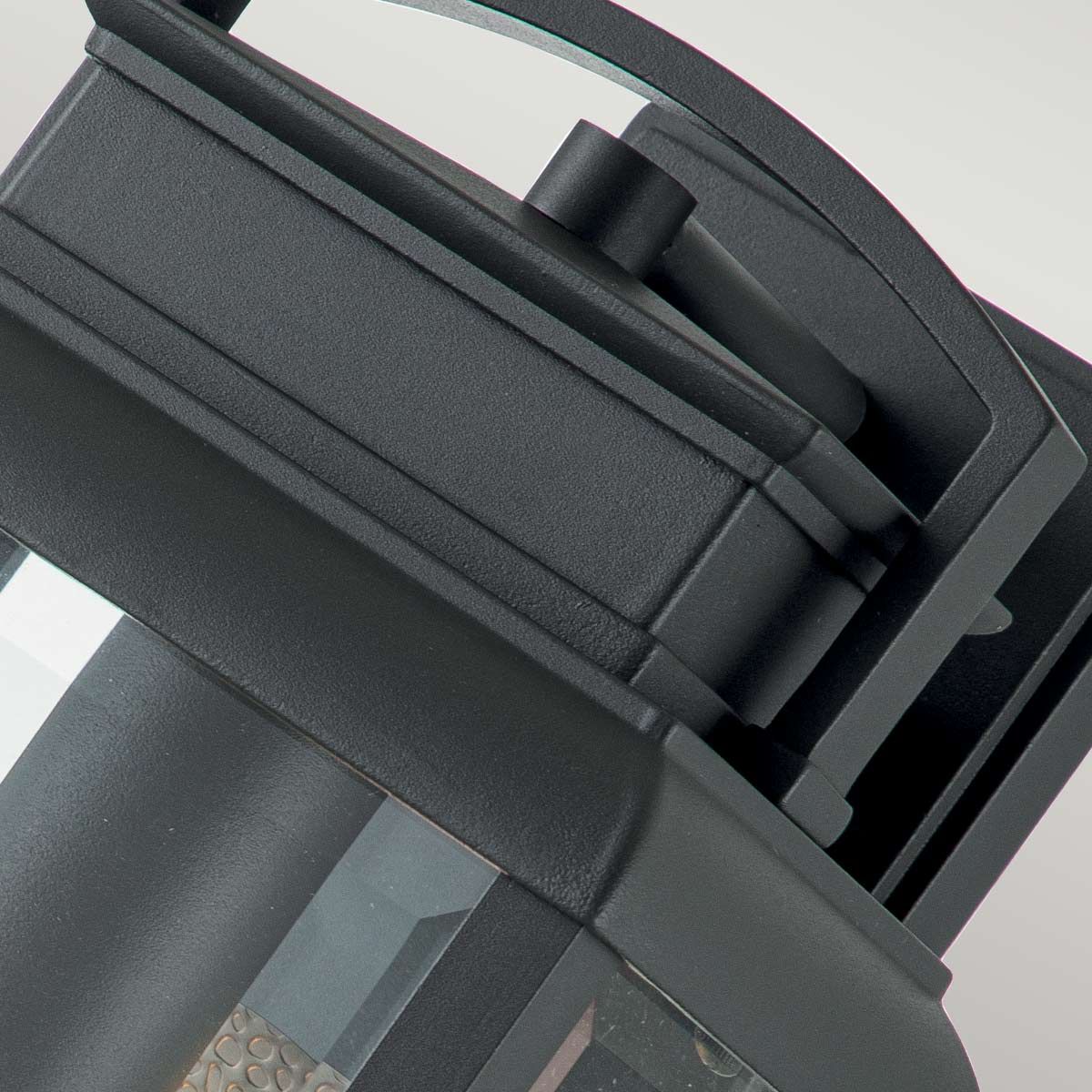 Quoizel Byron Single Medium Wall Lantern - Graphite with Pewter Reflector
