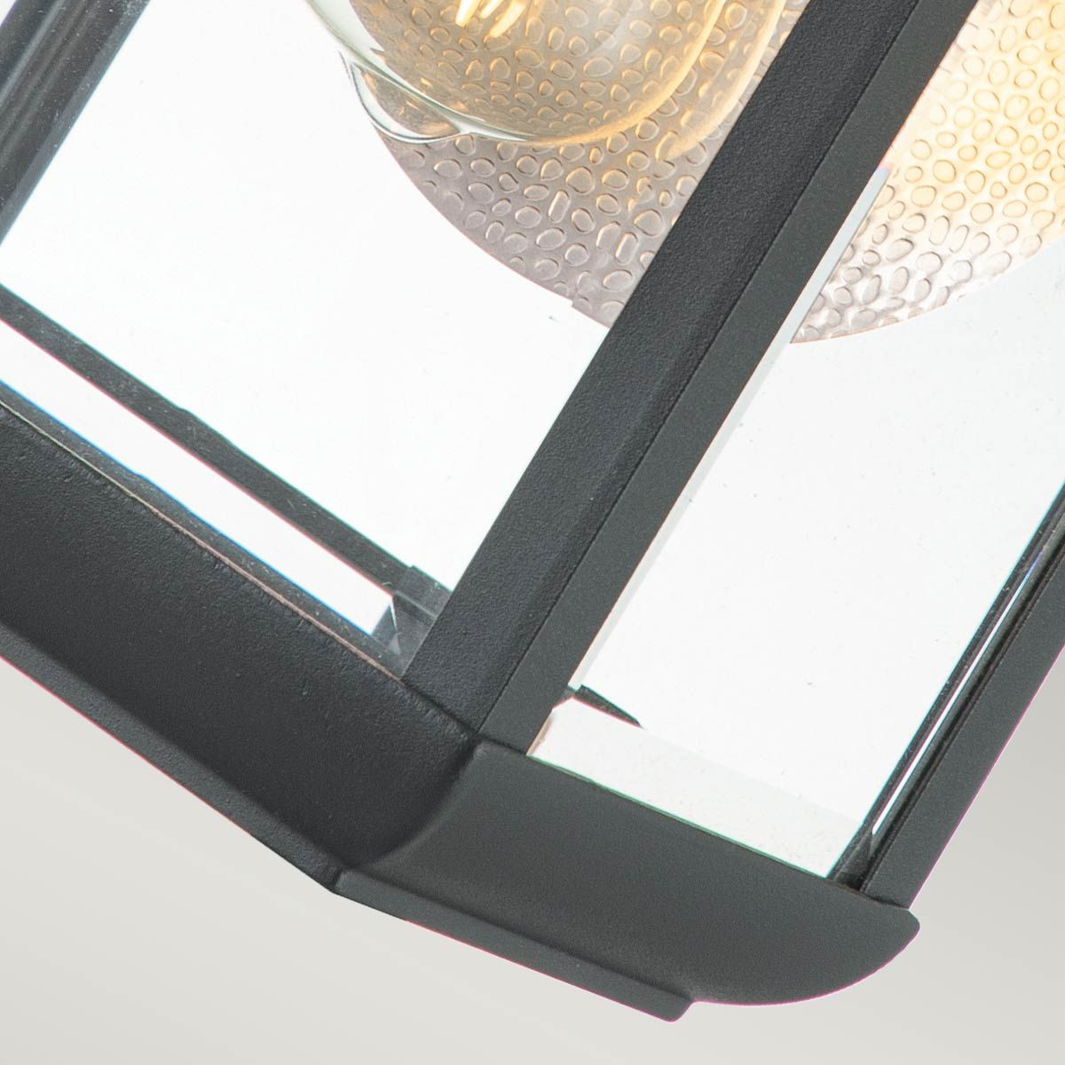 Quoizel Byron Single Medium Wall Lantern - Graphite with Pewter Reflector