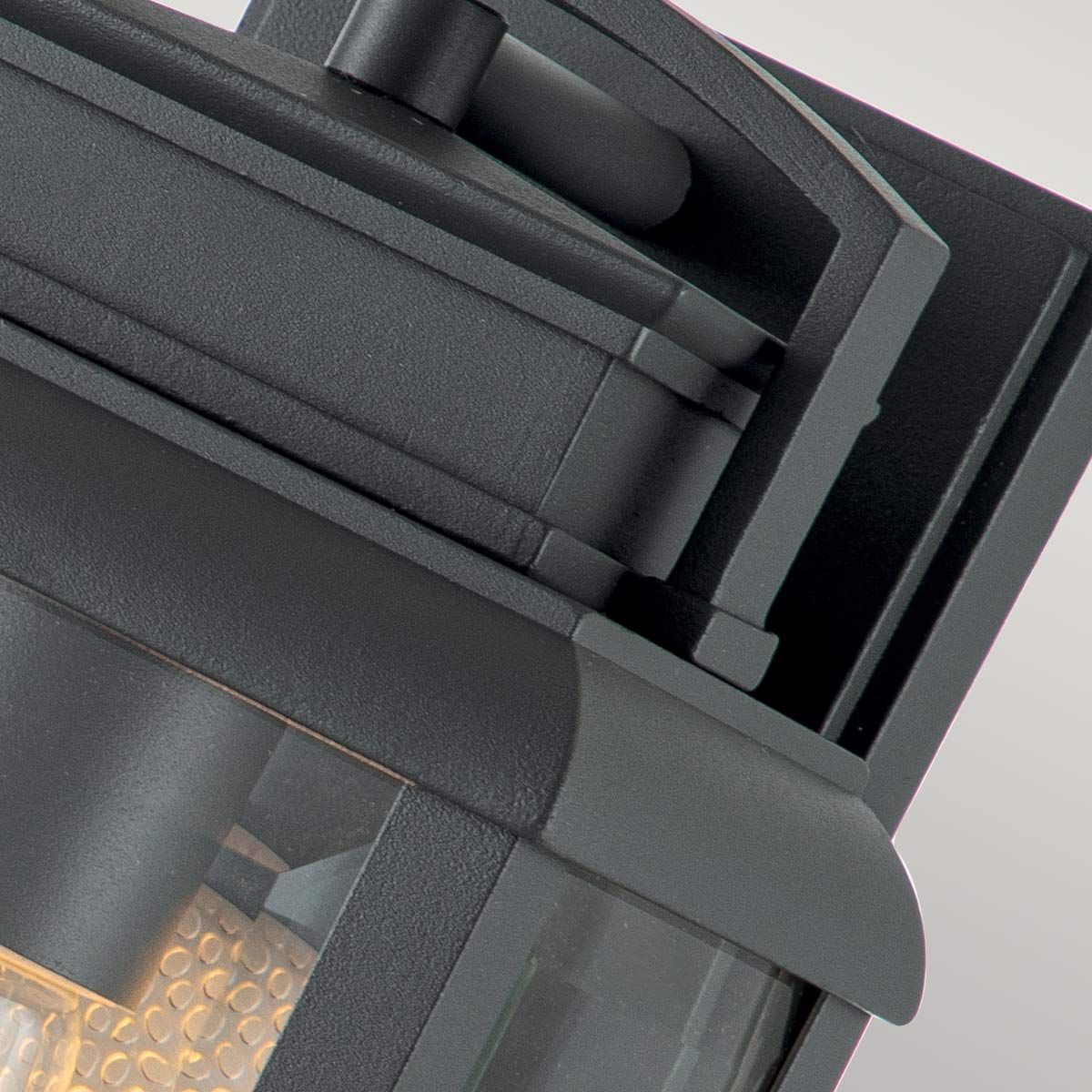Quoizel Byron Single Small Wall Lantern - Graphite with Pewter Reflector
