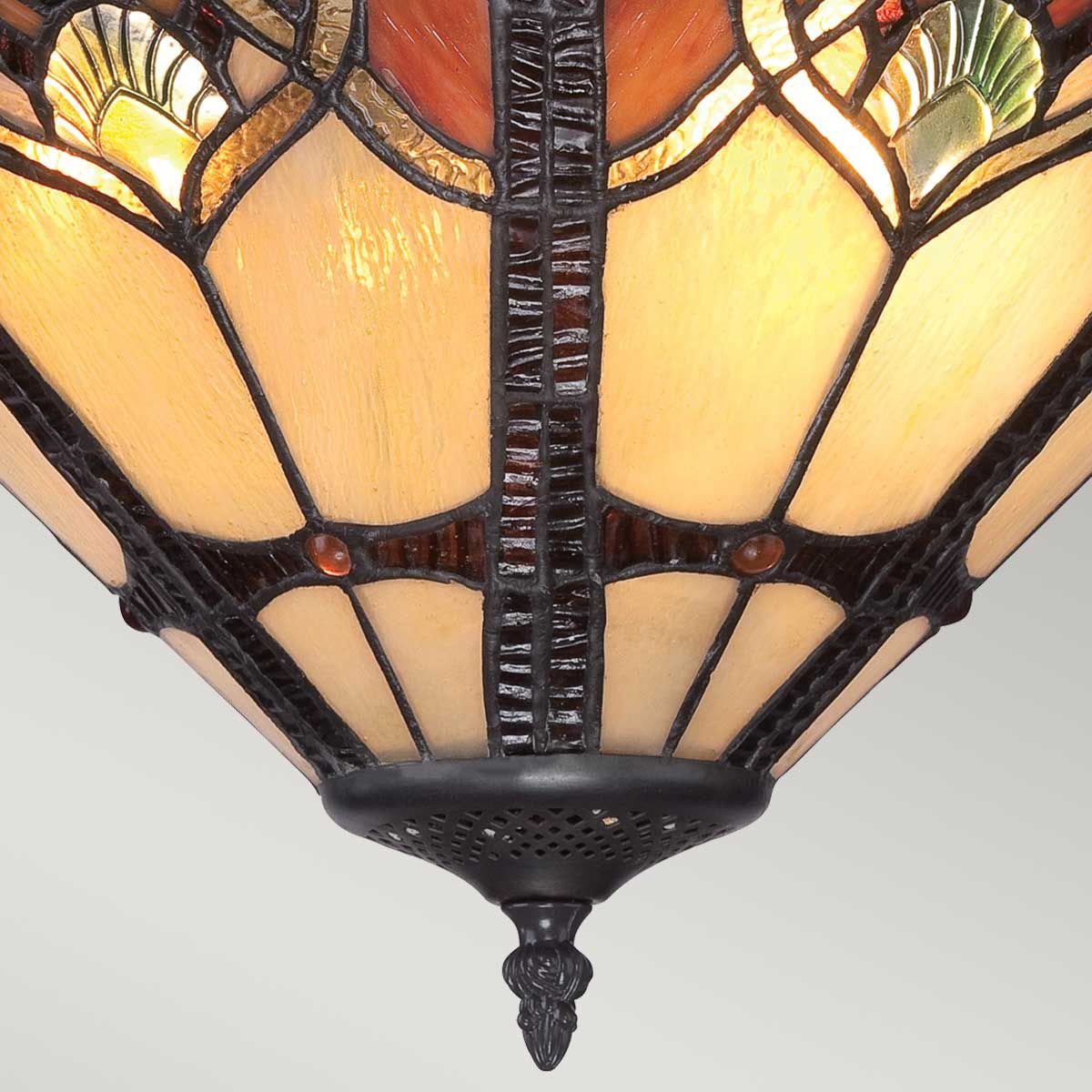 Quoizel Cambridge 2 Light Large Semi-Flush Fitting - Vintage Bronze