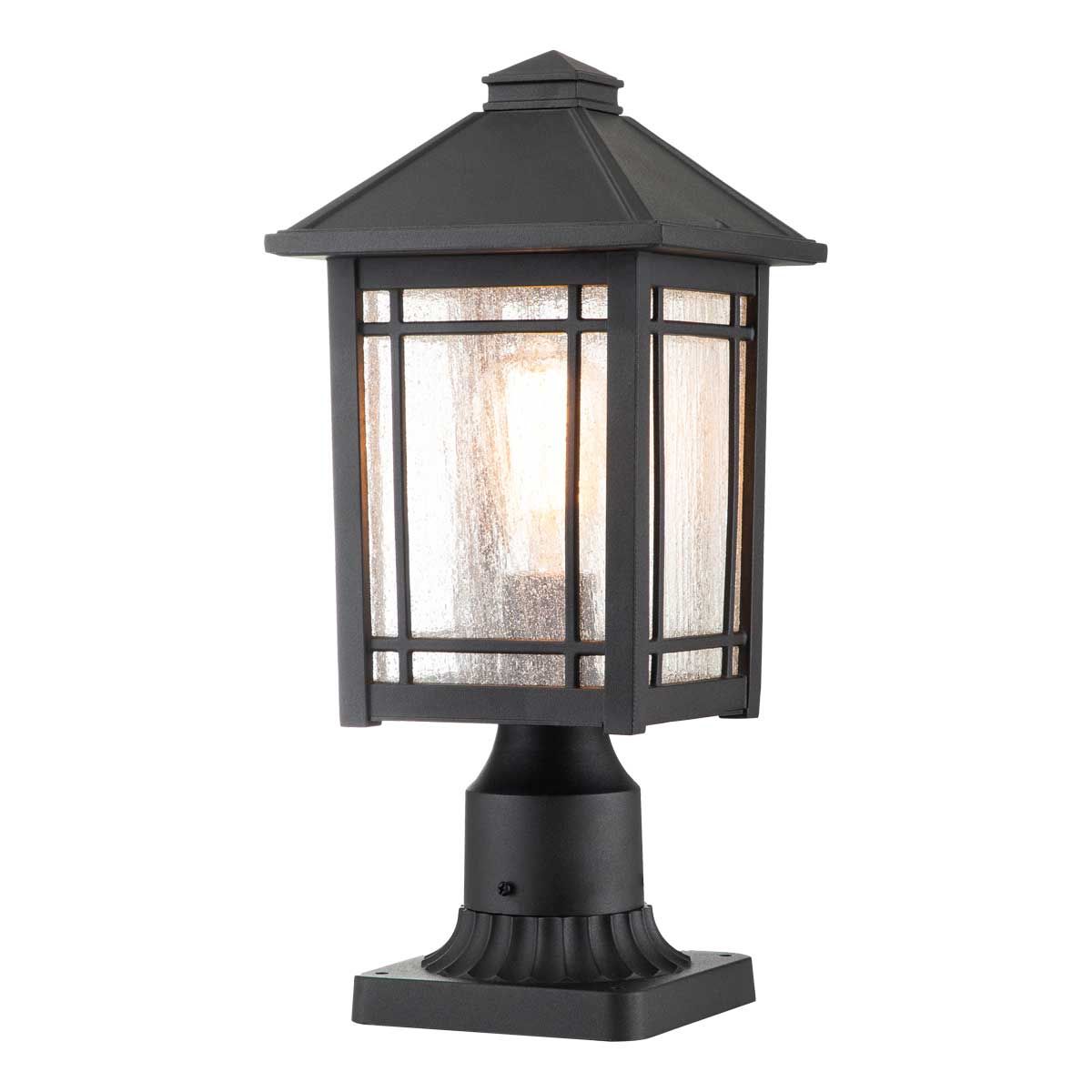 Quoizel Cedar Point Single Pedestal - Black