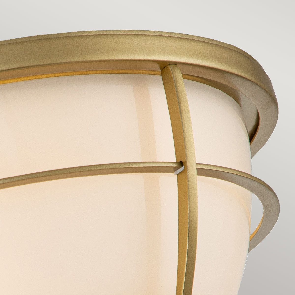 Quoizel Chance 2 Light Bathroom Flush Fitting - Painted Natural Brass
