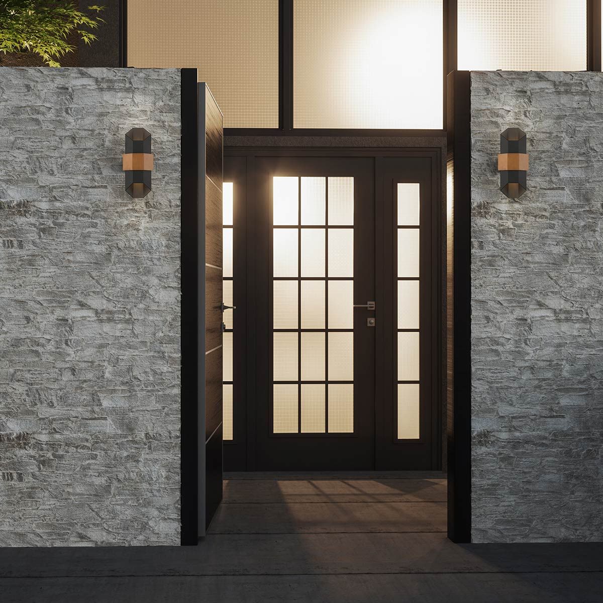 Quoizel Chasm LED Wall Lantern - Medium - Matte Black