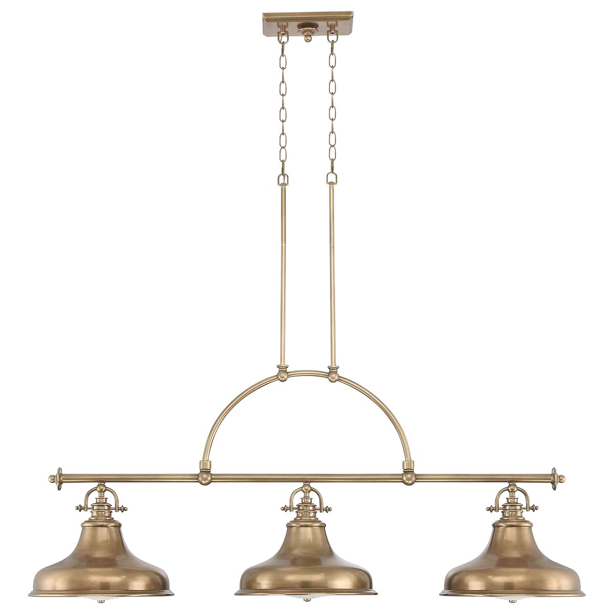 Quoizel Emery 3 Light Island Chandelier - Weathered Brass
