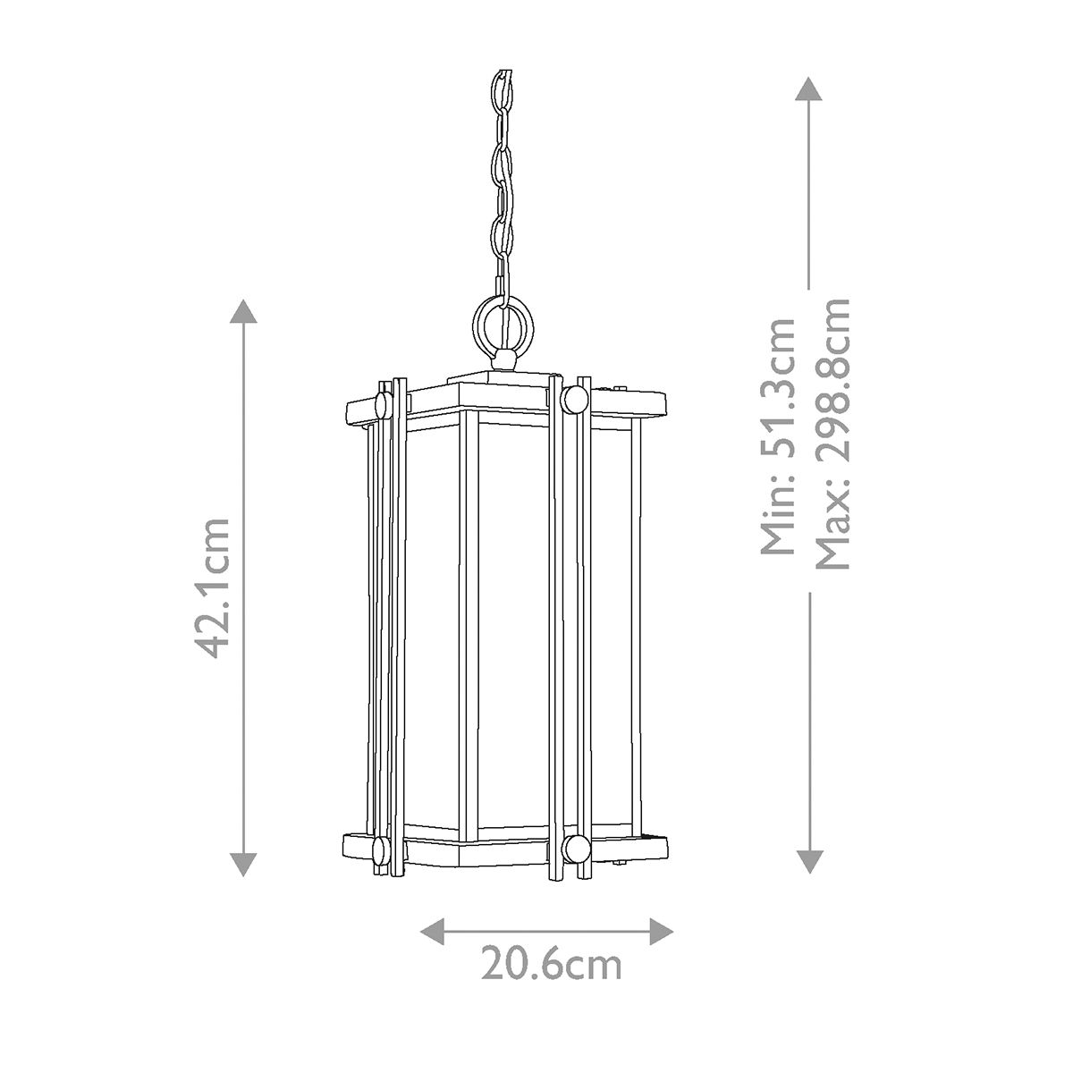 Quoizel Goldenrod Single Medium Chain Lantern - Western Bronze