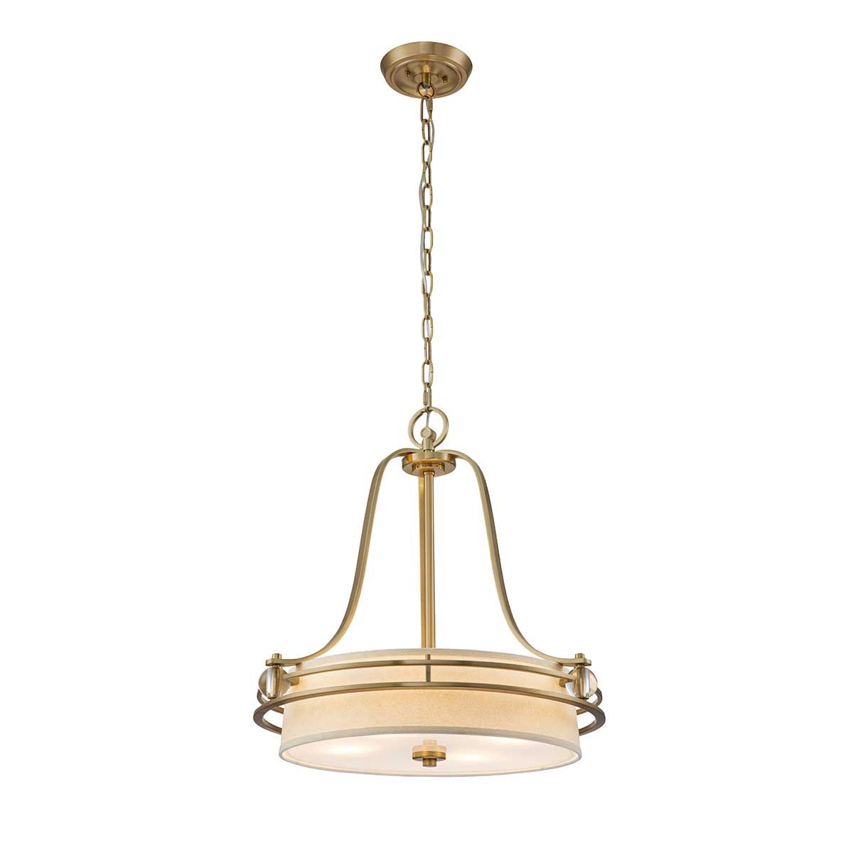 Quoizel Uptown Gotham 4 Light Pendant - Brushed Brass