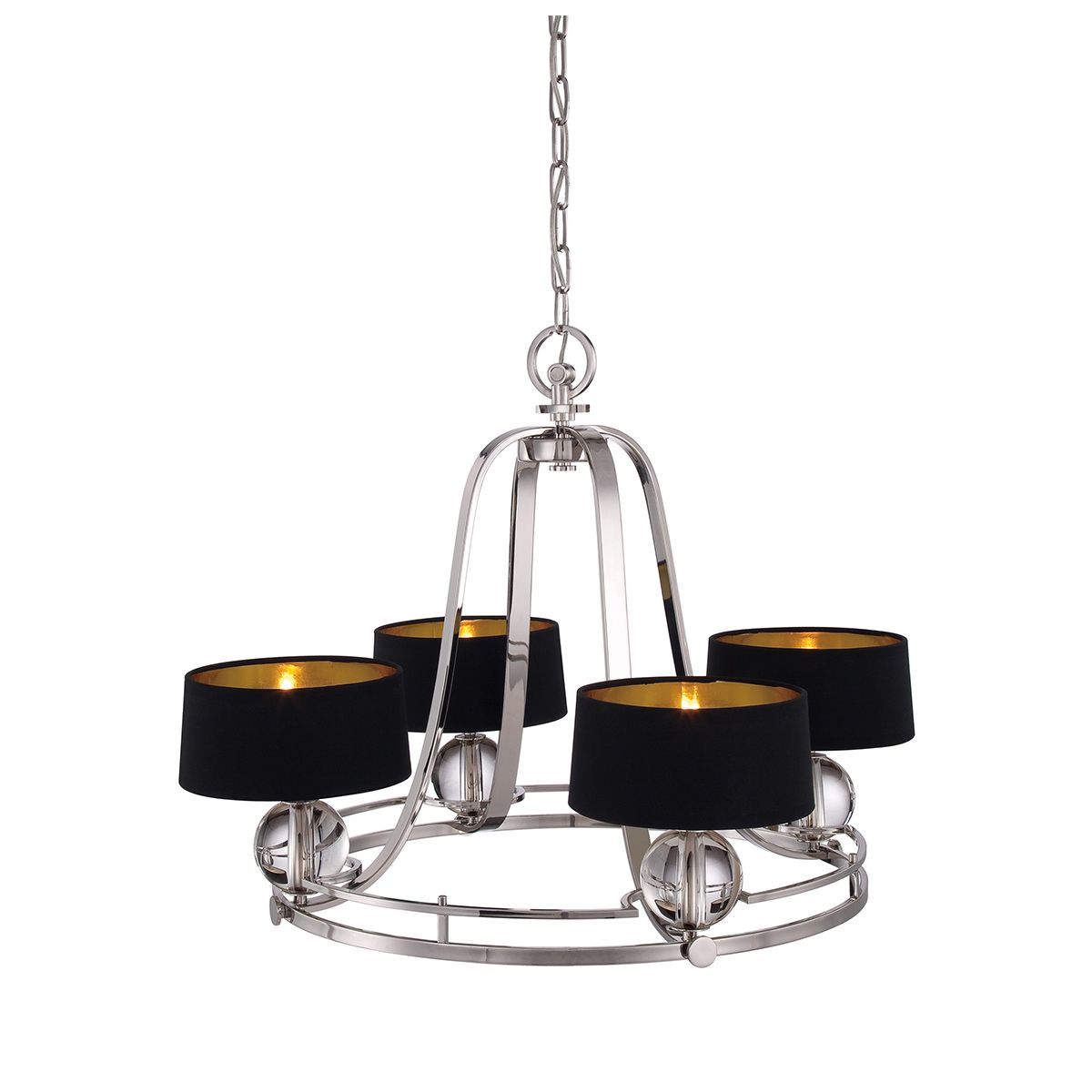 Quoizel Uptown Gotham 4 Light Chandelier - Imperial Silver