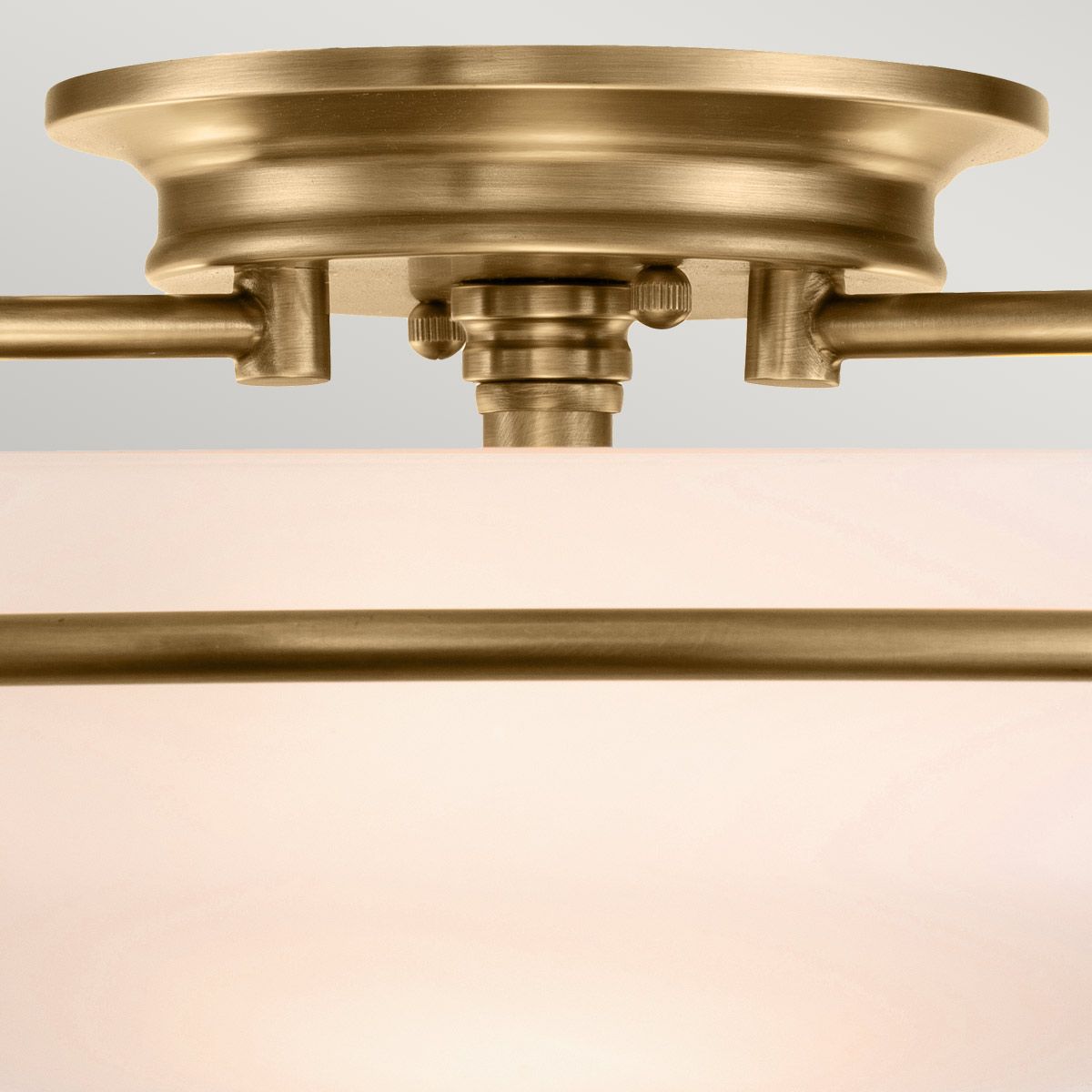 Quoizel Griffin 3 Light Flush Fitting - Weathered Brass