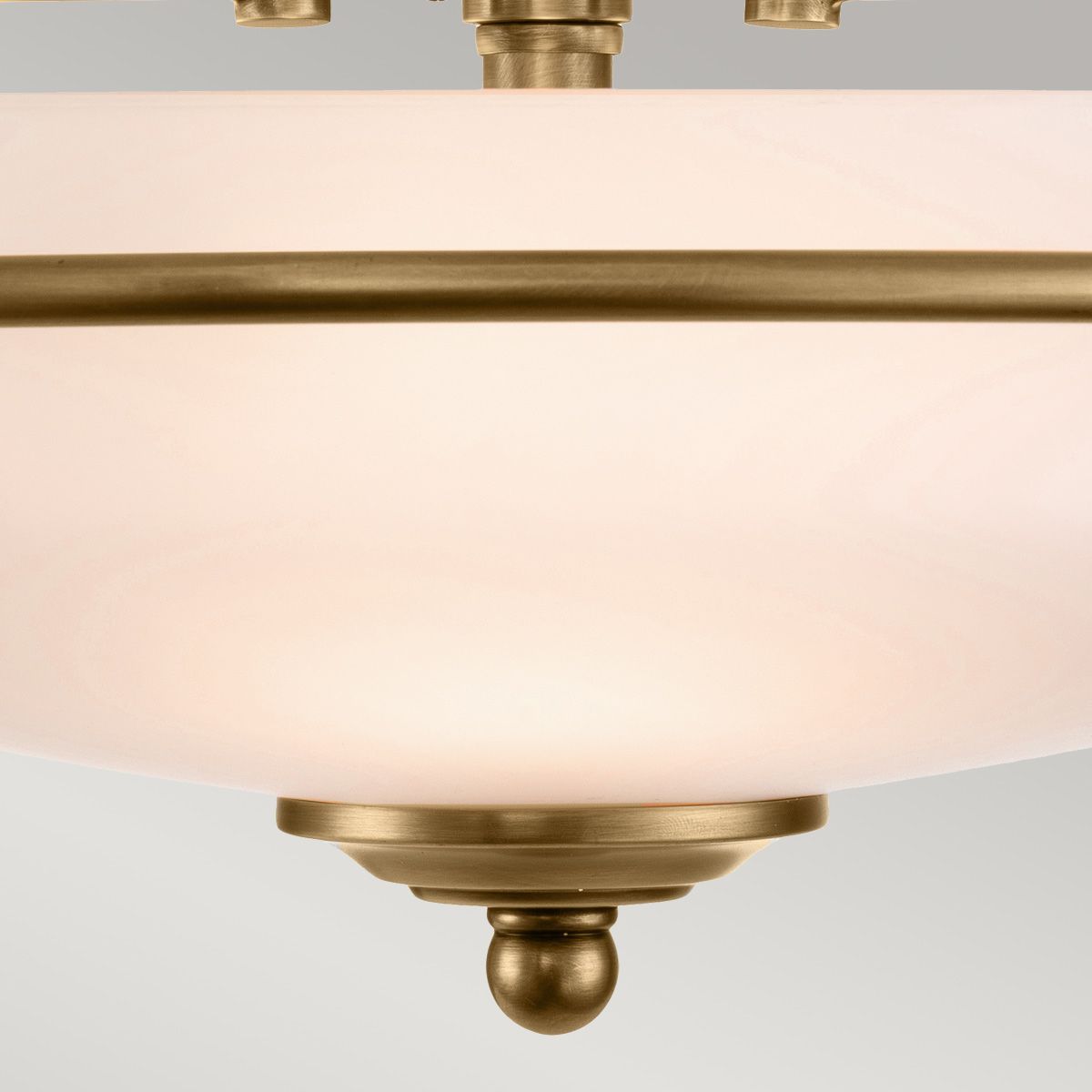 Quoizel Griffin 3 Light Flush Fitting - Weathered Brass