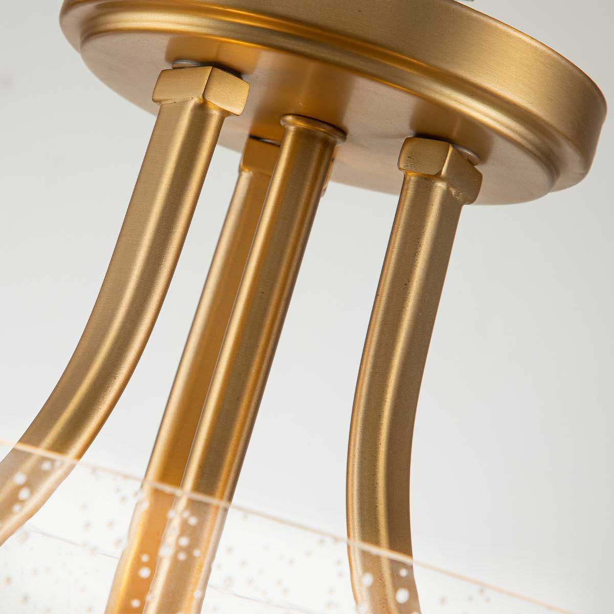 Quoizel Hollister 2 Light Semi-Flush Fitting - Brushed Brass