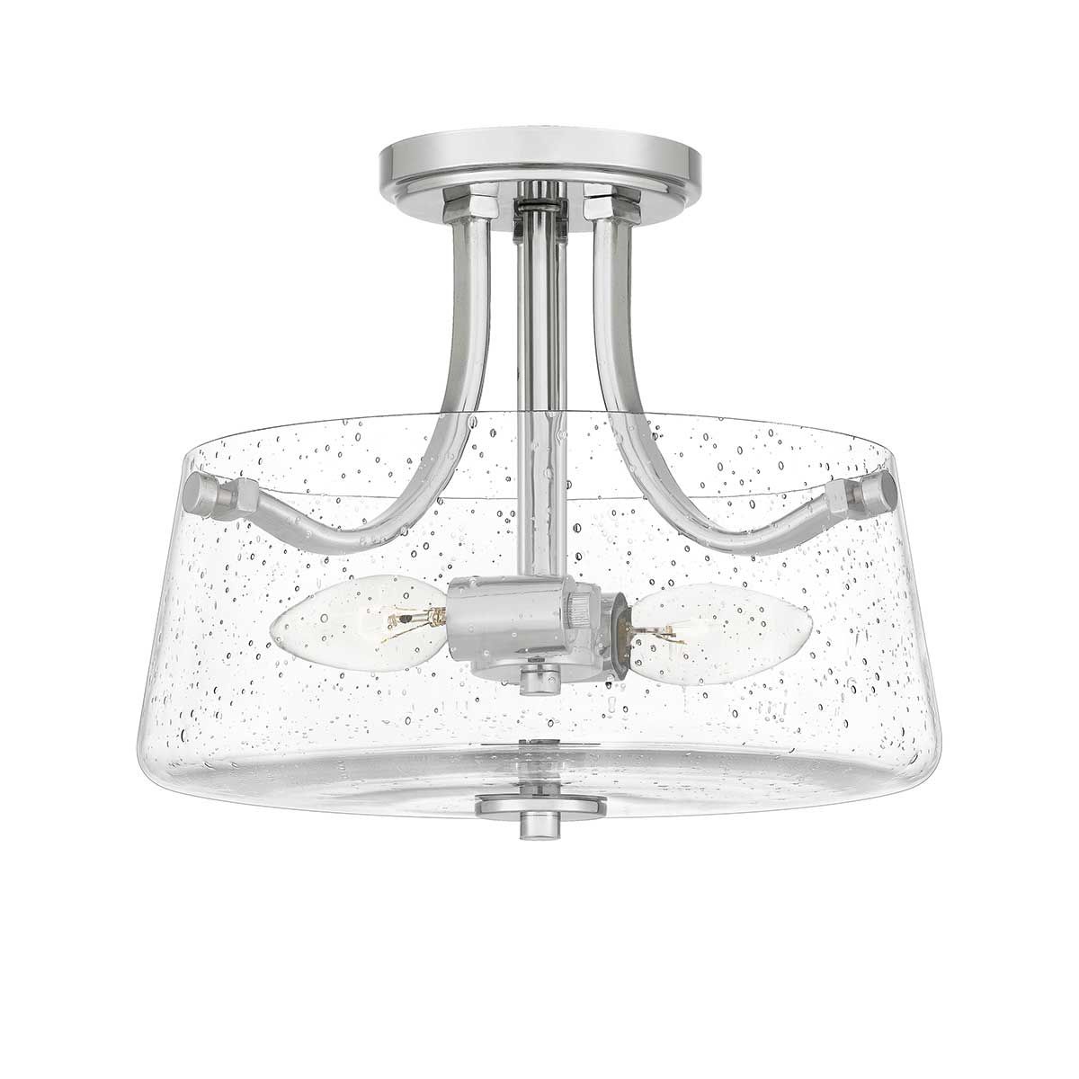 Quoizel Hollister 2 Light Semi-Flush Fitting - Polished Nickel