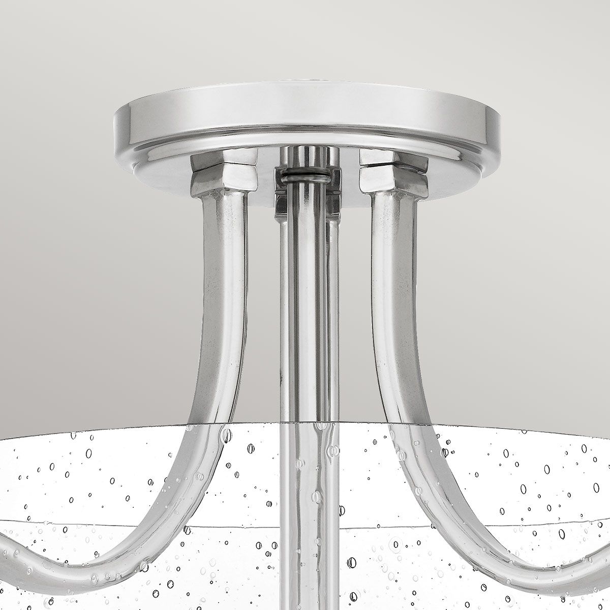 Quoizel Hollister 2 Light Semi-Flush Fitting - Polished Nickel