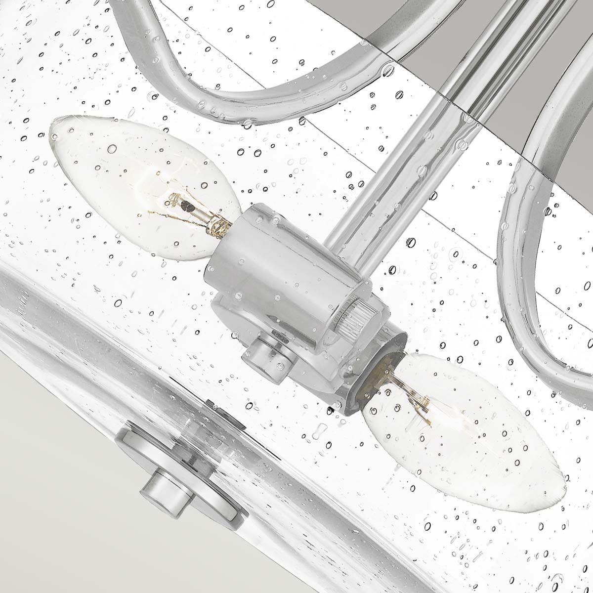 Quoizel Hollister 2 Light Semi-Flush Fitting - Polished Nickel