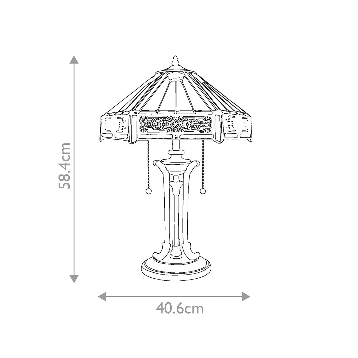 Quoizel Indus 2 Light Table Lamp - Vintage Bronze