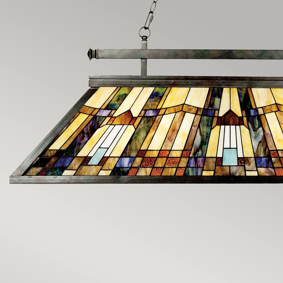 Quoizel Inglenook 3 Light Island Chandelier - Valiant Bronze