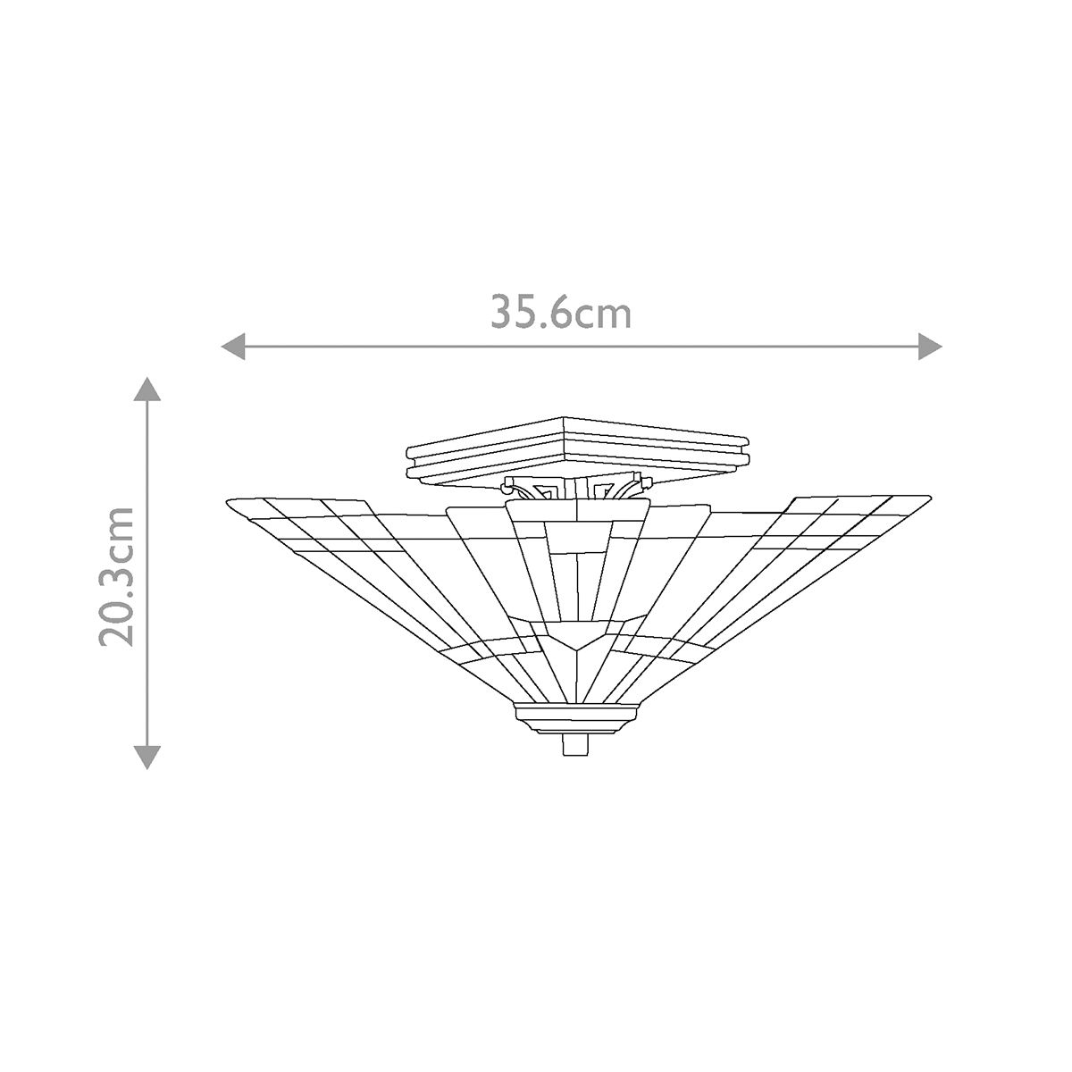 Quoizel Inglenook 2 Light Semi-Flush Fitting - Valiant Bronze